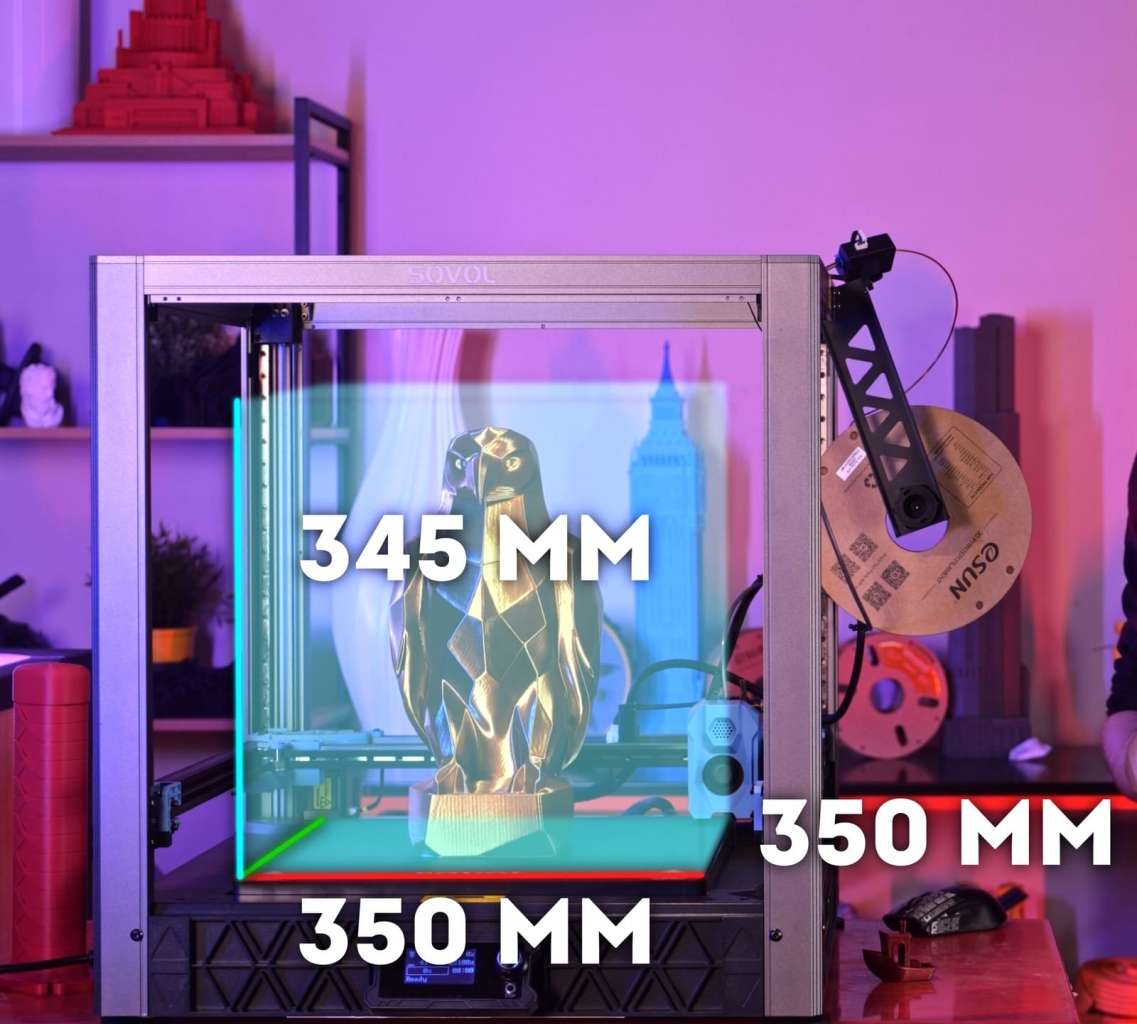 Область печати 3D-принтера SV08 Область печати 3D-принтера SV08