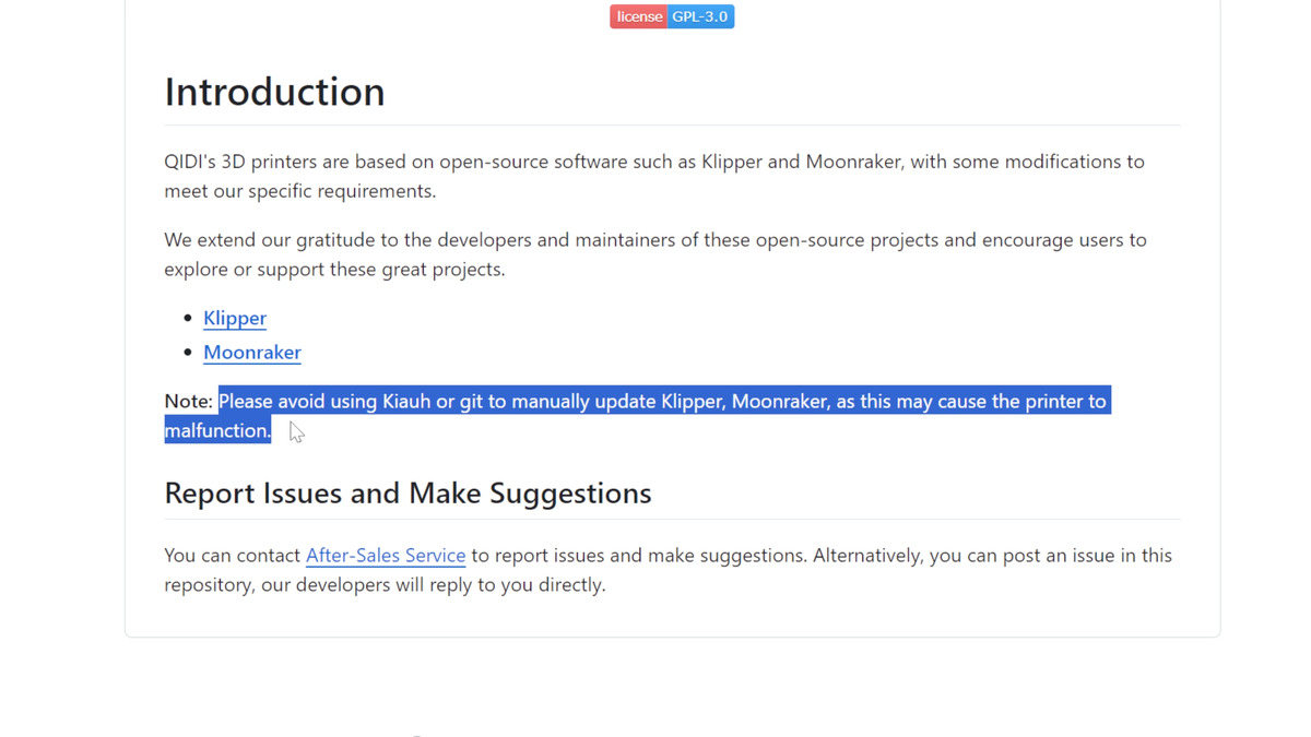 Устаревший Klipper на Qidi tech Q1 Pro