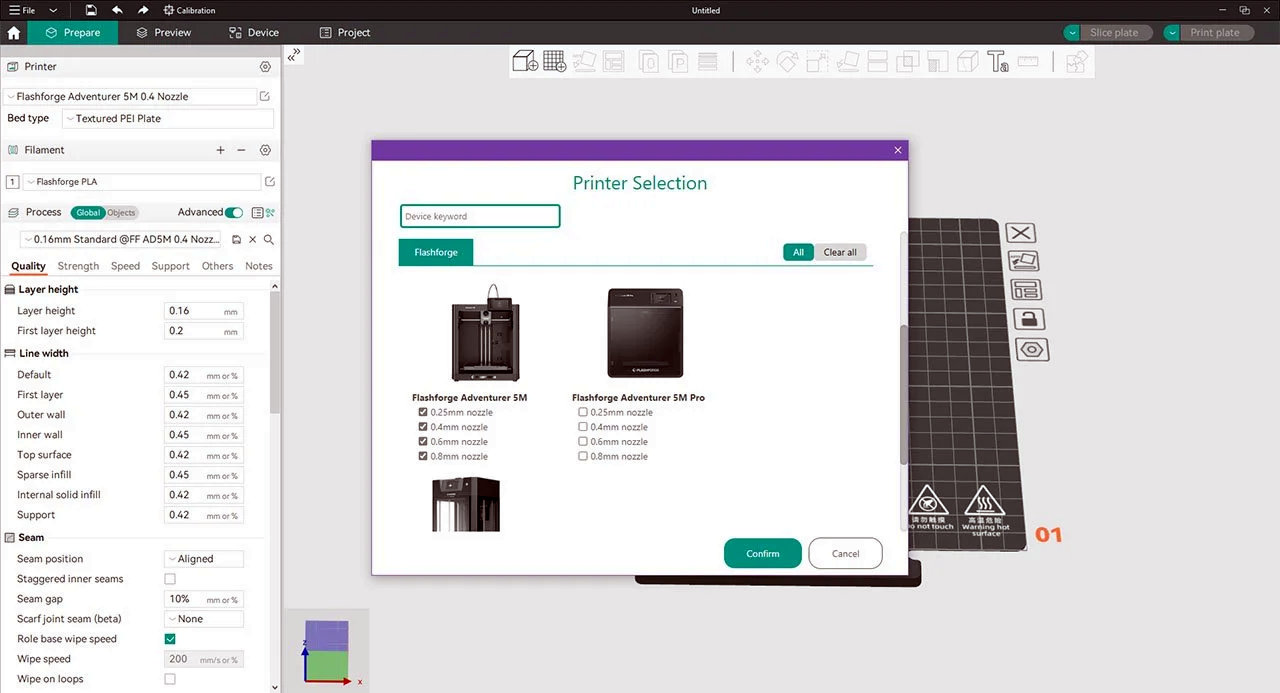 Слайсер FlashForge Creator 5