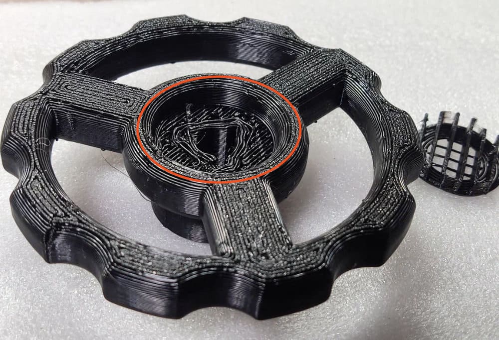 Дефекты поверхности под поддержками