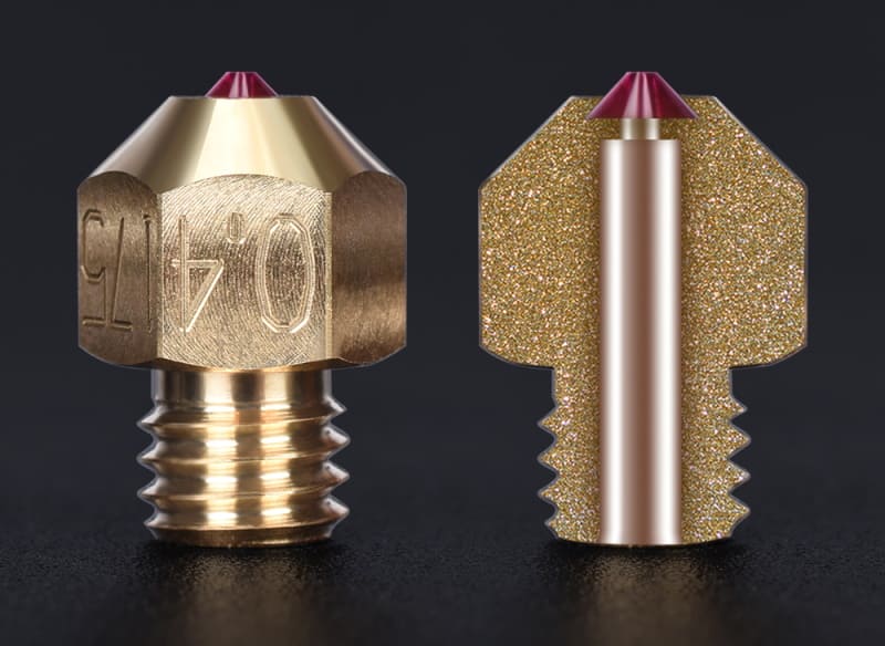 Составные латунные сопла с рубиновыми или сапфировыми форсунками Составные латунные сопла с рубиновыми или сапфировыми форсунками