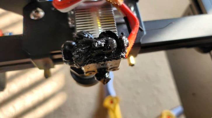 Разбухание прутка за тефлоновой трубкой