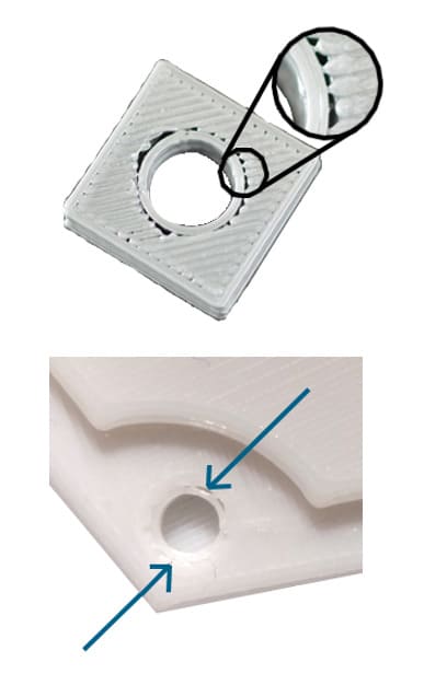 Щели между стенками и заполнением