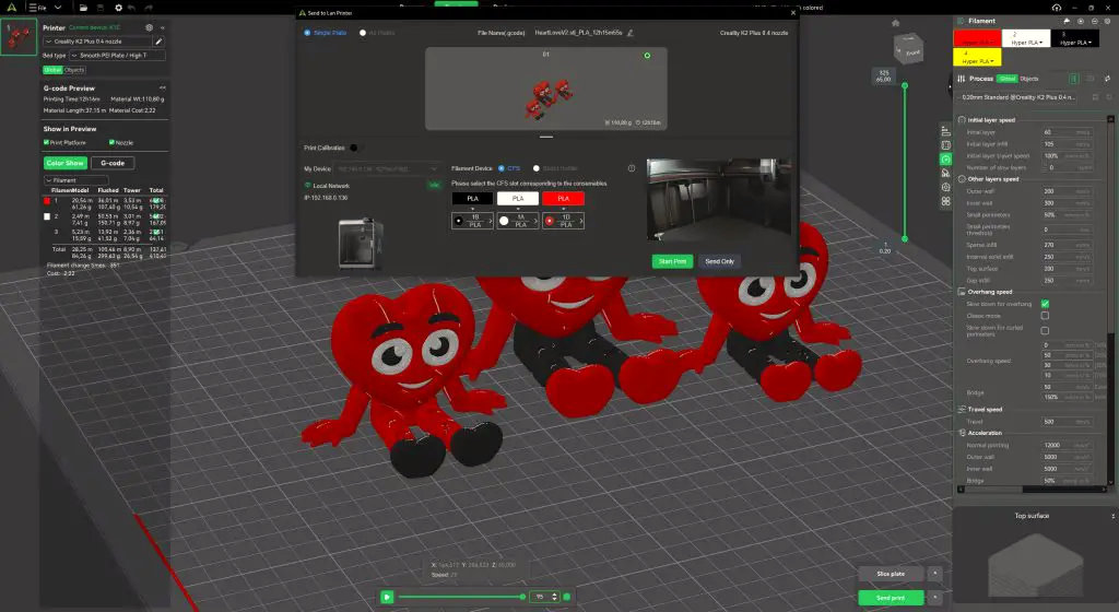 Слайсер Creality Print для Creality K2 Plus