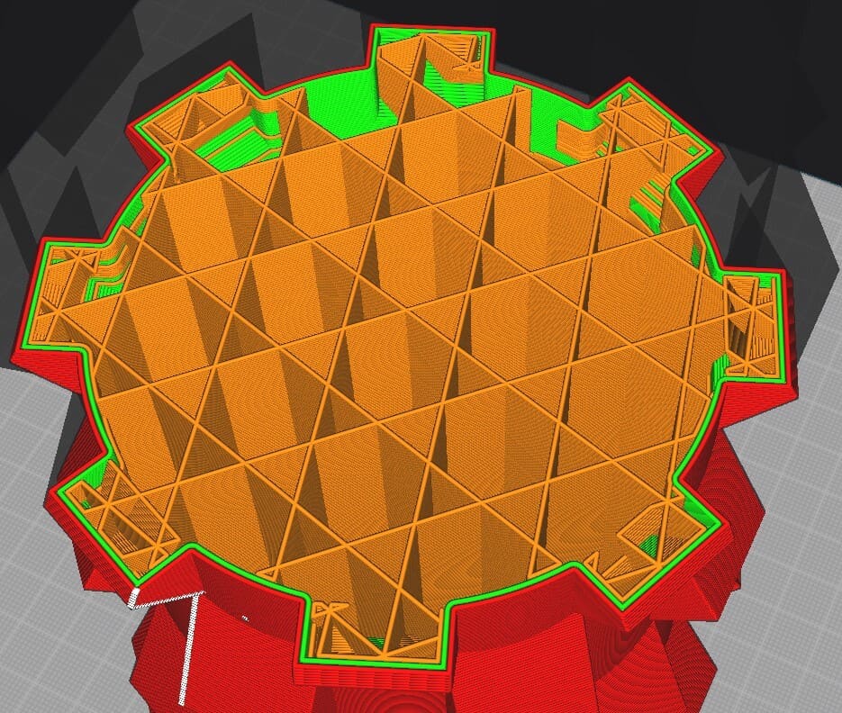 Шаблон заполнения 3D печати в виде шестиугольника Шаблон заполнения 3D печати в виде шестиугольника