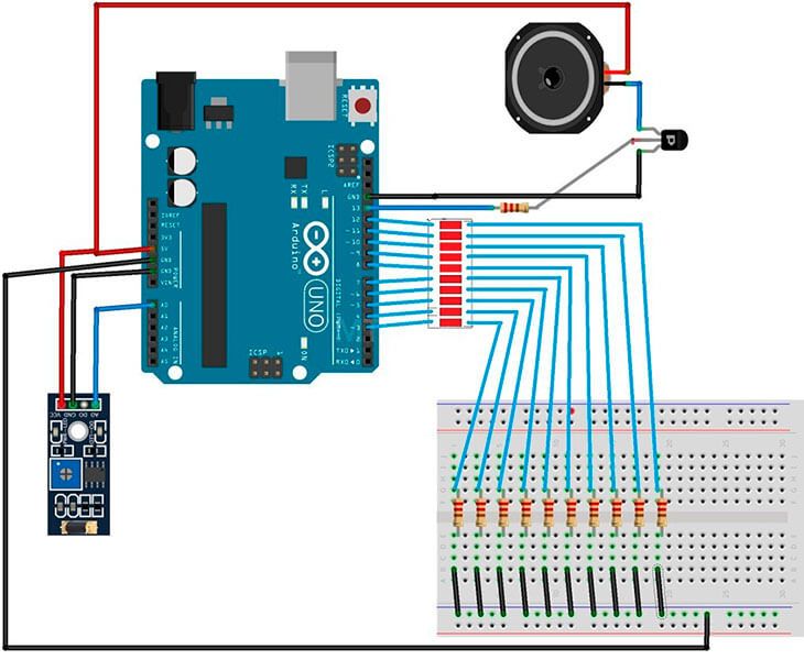Схема подключения ик датчика к ардуино