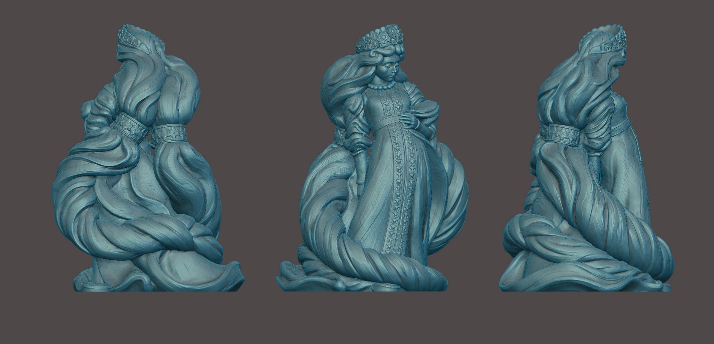 Разработаная 3D модель городской скульптуры