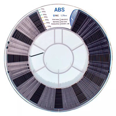 ABS пластик 1,75 REC черный 0,75 кг