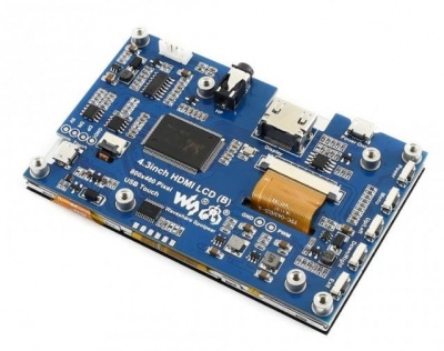 Сенсорный емкостной IPS LCD (B)-дисплей Raspberry Pi Waveshare, HDMI, 800x480 / 4.3”
