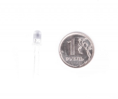 Светодиод 5 мм белый, 10 шт