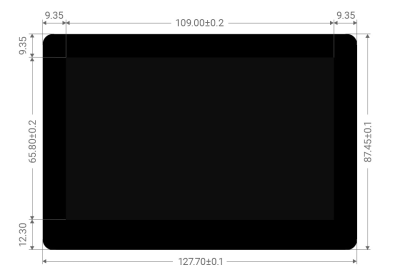 Сенсорный емкостный IPS LCD (B)-дисплей Raspberry Pi Waveshare, DSI, 800x480, 5"