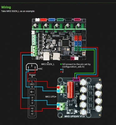 Модуль обнаружения перебоев питания MKS UPS24V V1.0 Makerbase