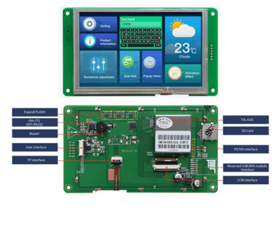 Сенсорный дисплей TFT LCD - DWIN DMG80480C050_03WTC, HMI, 800x480 / 5" 