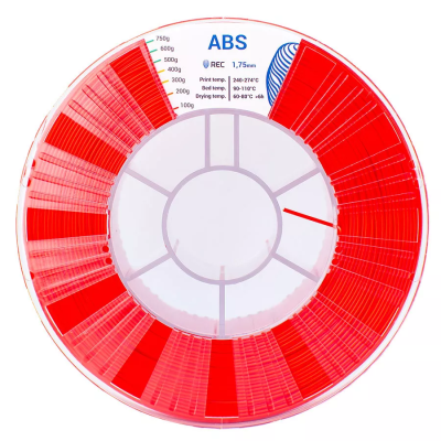 ABS пластик 1,75 REC красный 0,75 кг