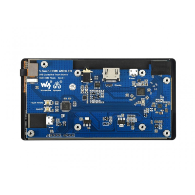 Сенсорный емкостный AMOLED дисплей Raspberry Pi Waveshare, HDMI, 1080x1920, 5.5"