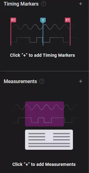 Разноцветные маркеры в настройках Saleae