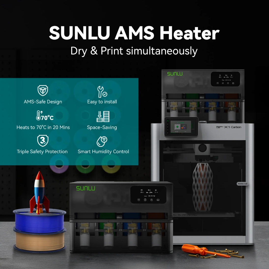 SUNLU AMS Heater для Bambu Lab1 SUNLU AMS Heater для Bambu Lab1